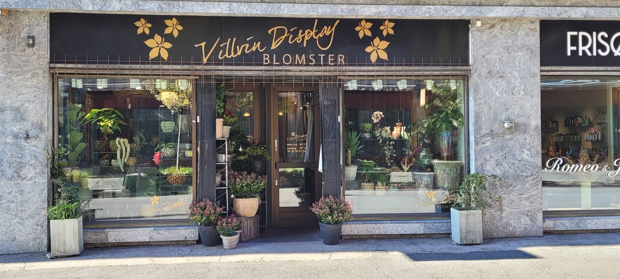 Villvin Display butikkfasade